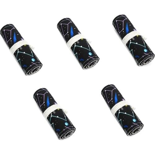 Premium 72 Slots Pencil Roll Wrap Pencil Pouches Holder for Artist Student