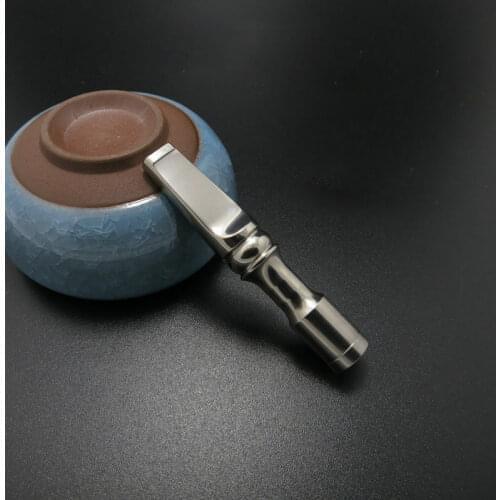 Cleaning Reduce Tar Smoke Tobacco Titanium Alloy Cigarette Holder Filter 1pcs