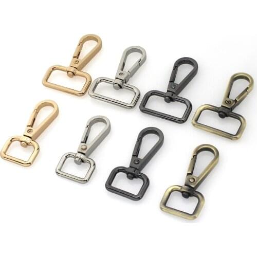 1pcs Metal Snap Hook Swivel Eye Trigger Clip Clasp for Leather Craft Bag Strap Belt Webbing 5/8" 6/8" 1" Three Size More Color