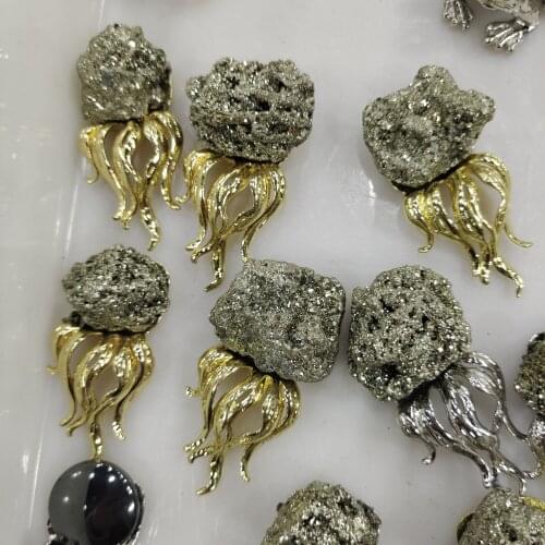 1pcs Natural Stone Raw Pyrite And Minerals Crystal Decoration Nugget Pyrite Irregular Healing Energy Crystals Specimen Decor