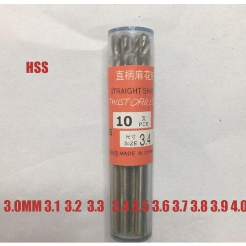 10Pcs Twist Drill Bits HSS Drill Bit Micro Straight Shank Wood Drilling Electric Woodworking Tools 2.0mm-3.5mm for Wood Aluminum