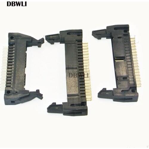 5pcs 2.54mm Straight Ejector Header Hook Horn Socket Connector DC2 10/14/16/20/26/30/40P Buckle For Flat Ribbon Cable IDC Socke