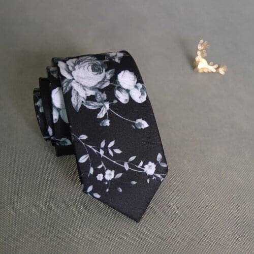 6cm Floral Neck Tie for Men Narrow Casual Mens Ties for Wedding Party Skinny Neckties for Women Printed Male Neck Ties Cravat