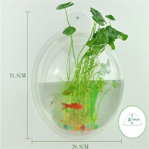 33.5*29.5CM Acrylic Transparent Fish tank Hanging Wall fish bowl Plastic Fish Aquariums