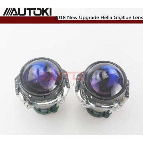 AUTOKI Upgrade 3.0'' HID Bixenon For Hella G5 Aluminum Projector Blue Film Lens Auto Car Headlight Headlamp Retrofit D1S D2S D3S