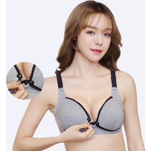 Women Nursing Bra Maternity Wirefree Bralette with Pads Breastfeeding For Mother Bra Prevention Spill Pregnancy Removab N9X1