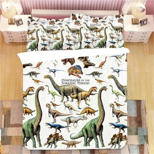 Animal Dinosaur Bedding Set Kids 3d Scenery Bed Linen Quilt Duvet Cover Sets Home Textile Decor Twin Single Queen King Size Gift