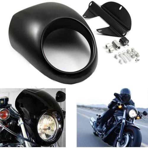 Harley Sportster FX XL 883 1200 Accessories 5.75 inch Headlight Fairing Custom Visor For Harley Sportster Dyna FX/XL Fork