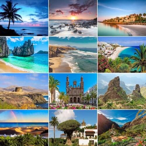 GATYZTORY Frame Blue sky beach DIY Painting By Numbers Landscape Handpainted Oil Painting Modern Home Wall Art Canvas Painting A