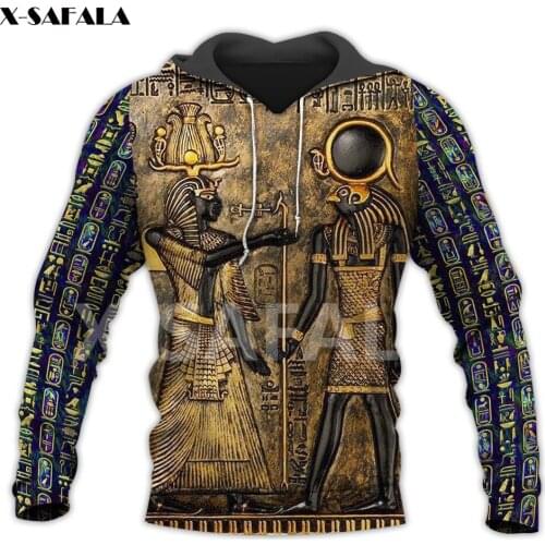Anubis Egypt Ancient God Eyes Symbol Tattoo 3D All Printed Hoodie Man V Women Harajuku Outwear Zipper Pullover Sweatshirt Casual