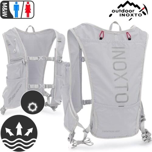 Trail Running Vest Backpack 5L Ultra Running Cycling Hydration Vest Pack Marathon Running Ridding Rucksack Bag 2L Water Bag