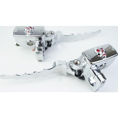 Motorcycle Chrome Brake Clutch Master Cylinder Lever 1" 25mm For Honda CB400F/CB400SF/CB400/CB500/CBF500/CBF600/NC700 Silver