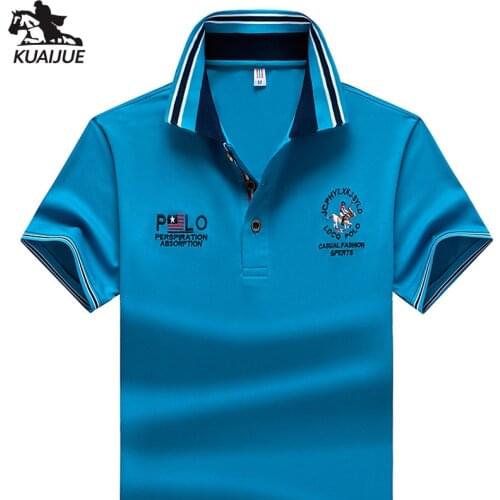 Polo Shirt men Summer New synthetic style fiber Mens Short Sleeve Polo Shirt youth Embroidered Business Casual Polo Shirt 8832