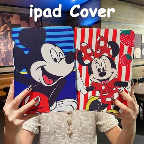 Disney Mickey Minnie Cover for IPad 10.2 2019 for IPad Mini 1 2 3 Case for 9.7 2017 2018 IPad Air 1 2 9.7 Tablet Soft Funda