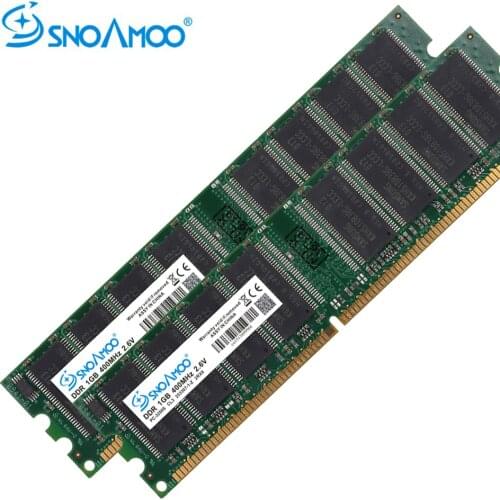 SNOAMOO Desktop Computer USED RAMs DDR 333MHz 1GB PC-2700U DDR1 400MHz DIMM Non-ECC Computer 184Pin Desktop Memory Lifetime Warr