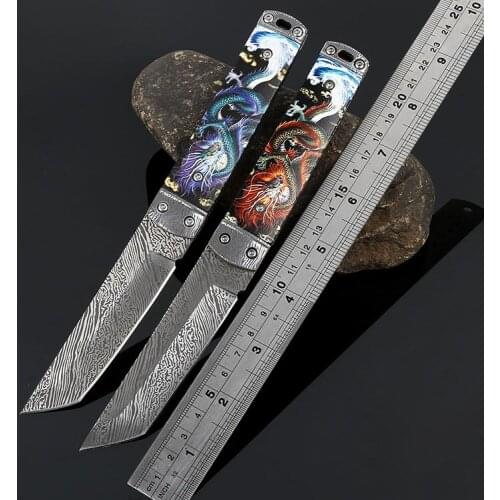 Fixed Blade Knife with Sheath Tactical Pocket Survival Knife Camping Hunting Small Straight Knives Outdoor EDC Defense Tools
