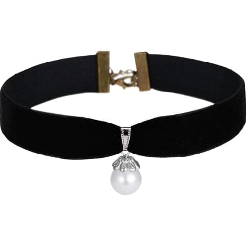 Summer Choker Necklace Black Stretch Lace Velvet woman Collar Party Jewelry Neck accessories chokers handcrafted Charm Gothic