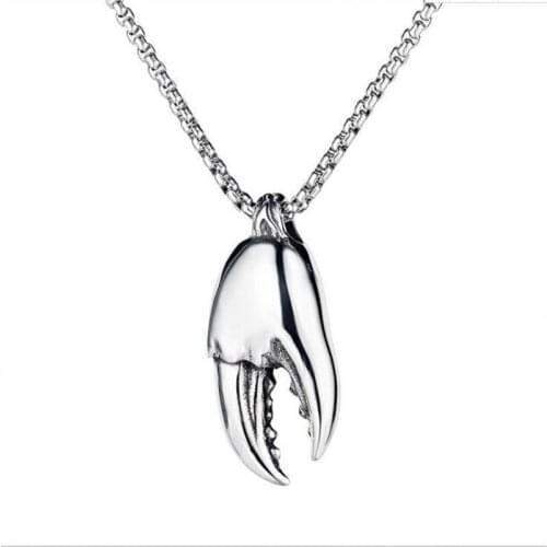 Crab Pincer Necklace Punk Ocean Animal Lobster Leg Claw Pendant Fashion Hot Charm Halloween Jewelry