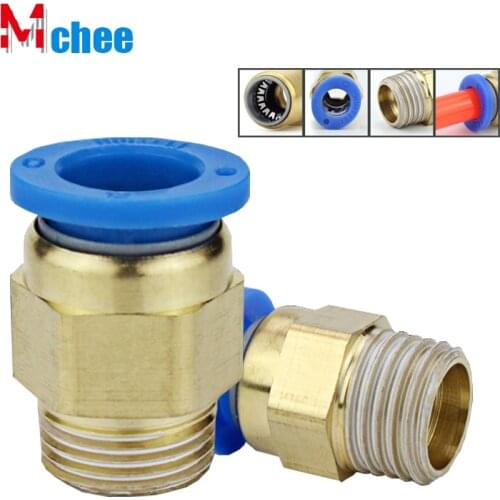 PC Air Pneumatic Fitting Quick Connector 4-m5 4-M6 4mm 6mm 8mm 10mm 12mm Male Thread 1/4 1/2 1/8 3/8 Compressed Hose Tube Pipe
