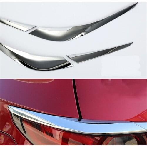 FIT FOR MAZDA CX-5 CX5 2017 2018 CHROME REAR TAIL LIGHT LAMP TAILLIGHT COVER EYELID EYEBROW LID GARNISH BEZEL MOLDING