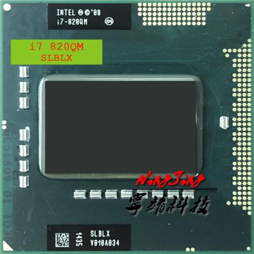 Intel Core i7-820QM i7 820QM SLBLX 1.7 GHz Quad-Core Eight-Thread CPU Processor 8W 45W Socket G1 / rPGA988A