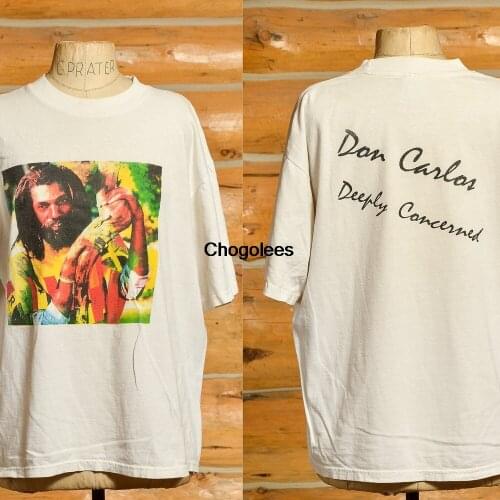 90s Don Carlos and the Freedom Fighters Deeply Concerned Album Reggae Promo T Shirt