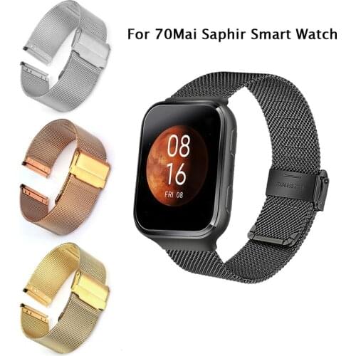 Stainless Steel Milanese Strap for 70mai Smart Watch Replacement Band Bracelet for 70Mai Saphir Wristband Watch Belt Metal