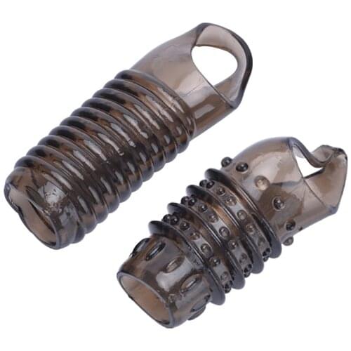 Silicone Reusable Penis Sleeve Strapon Delayed Ejaculation Chastity Device Lock Sperm Erection Sex Toys For Menjuguetes Sexul3s