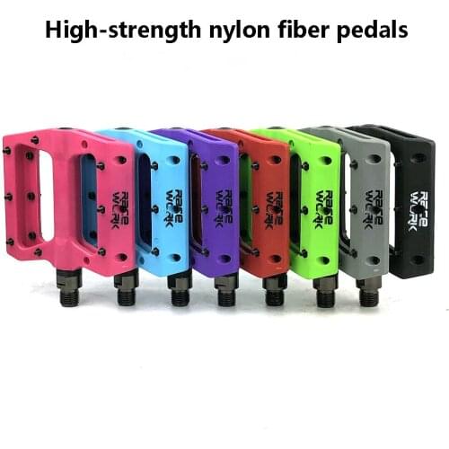 Ultralight Mountain Bike Pedal High Strength Nylon Fiber Pedal General Road Bike Bicycle Bearing Foot Bicycle Accessories