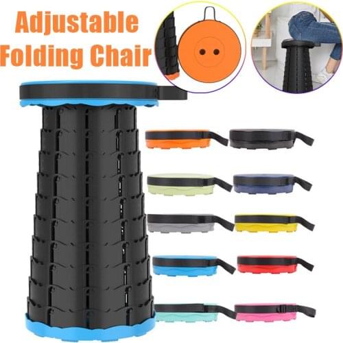 Retractable Stool Folding Chiar Outdoor Portable Stool Folding Chair Camping Stool Convenient Fishing Chair Foldable