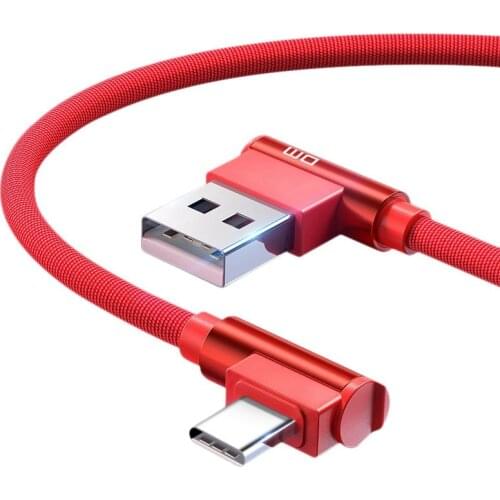 DMSL005 Elbow Type-C Charging Cable Type-C Cable 1.2M 90° Charging Gaming Type C Data Cable for Android Phone Red