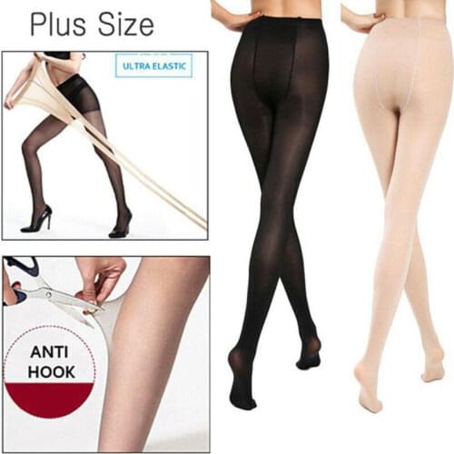 Women Plus Size Super Elastic Magical Tights Unbreakable Silk Stockings Sexy Skinny Leg Pantyhose