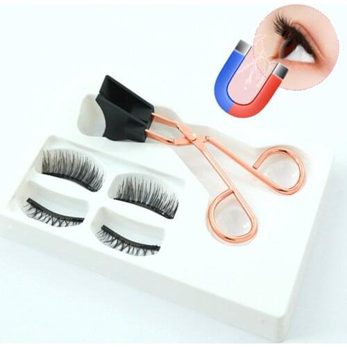 2PCS Lashes Magnetic Lash Clip Magnetic Eyelashes Clip Fake Eyelashes Natural False Eyelashes Artificial Eyelashes Fluffy Lashes