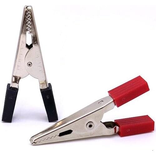 5PCS/lot Alligator Clips Crocodile Electrical Clamp Test Probe Alligator Clips Black and Red 48*21mm