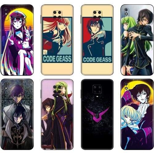 Black tpu Case For Xiaomi Redmi 7A 8 8A 9 9A 9C Case Redmi Note 8T 8 Pro T Note 9 9S 9 Pro Case Japanese Anime Code Geass