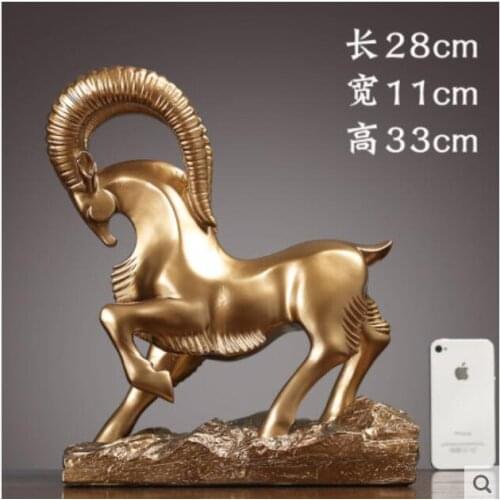 Goat kaitai display zodiac Sheeps head display animal crafts Home Furnishing sheep ornaments are wedding gift