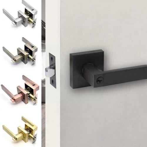 Door Handle Lock For Interior Doors with Lock Cylinder/Latch Security Duty Handles Heavy Lock Set Door Accessories A6Y6