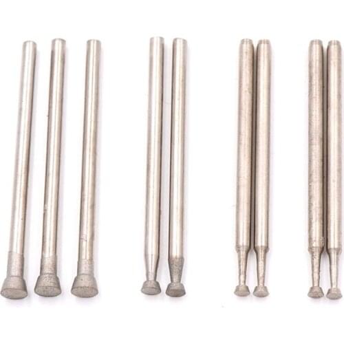 5Pcs 1/1.5/2/2.5/3/4mm Head ID 1200# Diamond Grinder Needle E Needle For Stone/Jade Polishing Tool Fine Sanding
