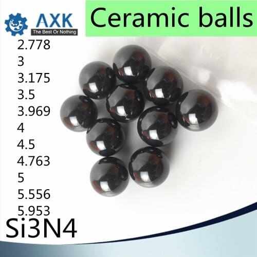 Si3N4 Ceramic balls 2.778 3 3.175 3.5 3.969 4 4.5 4.763 5 5.556 5.953mm ( 10 PC) Silicon Nitride G5 Precision Ball