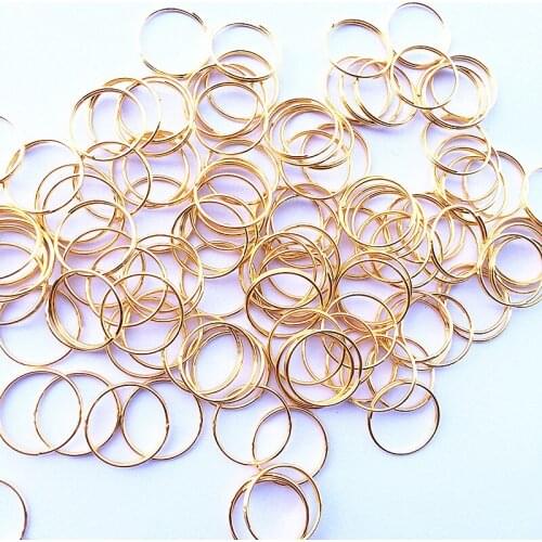 Top Quality 1000pcs/lot 13mm Gold Stainless Steel Rings Crystal Glass Chandelier Accessories Lighting & Curtain Metal Connectors