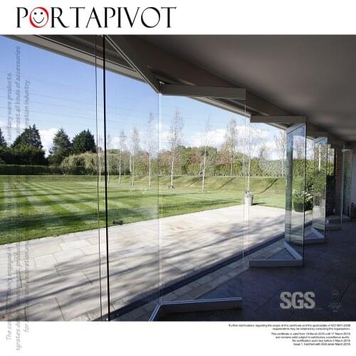 PT Aluminium Alloy Customize Frameless Glass Folding Door Sliding Barn door heavy Duty Hardware Track Kit