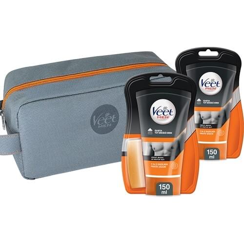 Veet Men Showerproof Depilatory Cream 300 ml + Bag