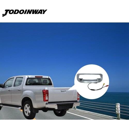 Car rear door handle Switch cover with Rear View Parking Backup Camera Tailgate Cover sticker For ISUZU D-MAX DMAX Pick up