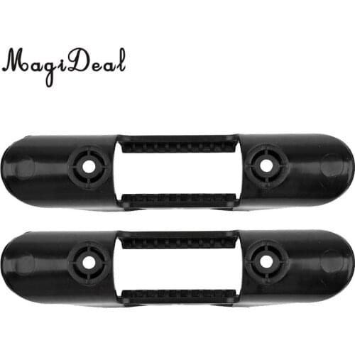 MagiDeal Lightweight 2Pcs Plastic Marine Kayak Paddle Clip Holder Keeper Canoe Boat Mount Rowing Deck Fishing Accessory Black
