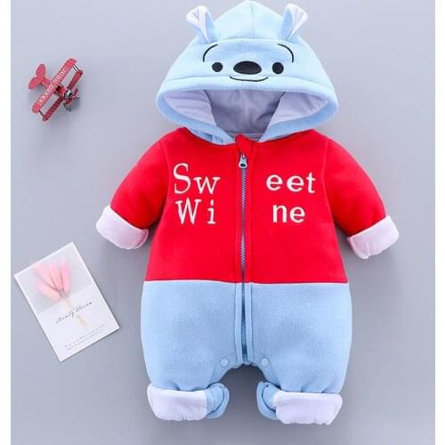 Hooded cute yellow Baby Winter Overalls Baby Girls Costume 2020 Autumn Newborn Clothes Rompers for Boys Jumpsuit Infant Clothing