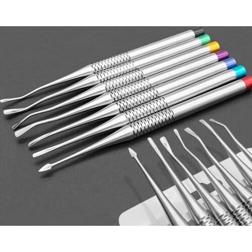 Dental pen-type minimally invasive dental extractor root tip straight curved triangle T-shaped broken crown to pry and remove th