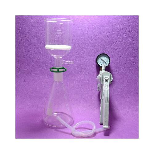 500ML Filtration Set[Erlenmeyer Flask+Filter Funnel(3#) +Vacuum Pump]