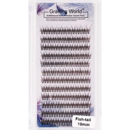 Grafting World New Style Eyelash Cluster Dove tail Individual Eyelash 240 Pieces Eyelash Extensions Make Up Tools