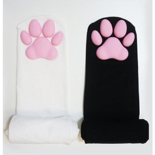 Cat Paw Socks Kawaii 3D Cat Claw Beanies For Women Girls Cute Lolita Cosplay Pawpads Socks Cosplay Cat-Paw-Pad Thigh High Socks