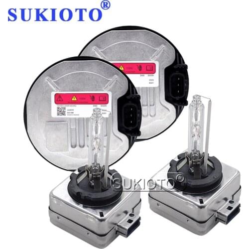 SUKIOTO Original 25W D8S HID Ballast Car Xenon Headlight Kit 26206319 Super Bright Xenon HID Bulbs D8S 6000K Auto Headlamp Kit